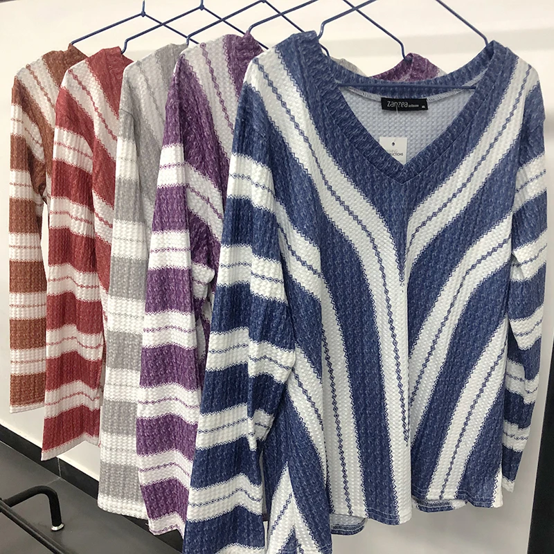 ZANZEA-Women-Deep-V-Striped-Thin-Sweater-Autumn-Knitwear-Tops-Casual-Long-Sleeve-Shirt-Jumper-Pull