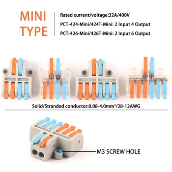 

Mini Type Fast Cable Connector Wire Connector SPL 42 /62 Push-in Small Conductor Splitter Wiring Terminal Block