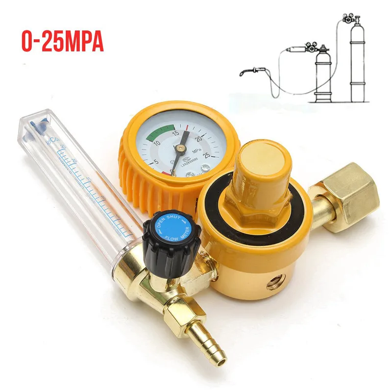 0-25Mpa аргон CO2 Расходомер газовый регулятор РАСХОДОМЕР сварочный манометр аргоновый Регулятор Редуктор давления кислорода