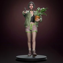 

1/24 75mm 1/18 100mm Resin Model Kits Girl Killer Unpainted No Color RW-493