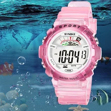 

SYNOKE Children Colorful Digital Watches Sports Girls Boys Gifts Luminous Waterproof Kids Digital Wristwatch Chronograph Watch