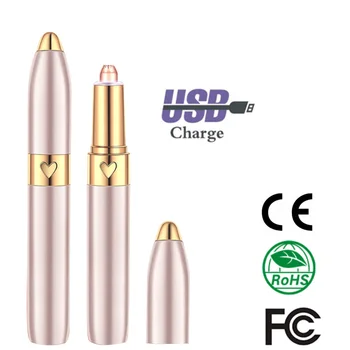 

USB Eyebrow Trimmer Epilators Brows Pen Hair Remover Epilator Shaver Razor Instant Painless Eyebrow Razor Epilator Portable