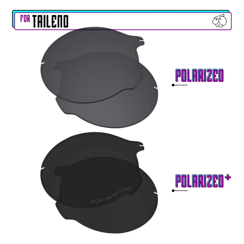

EZReplace Polarized Replacement Lenses for - Oakley Tailend Sunglasses - BlackP Plus-BlackIRP