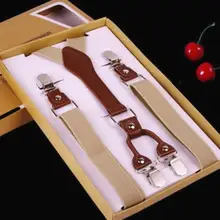 Kuulee эластичный ткать клип ретро формальный ремень подтяжки Регулируемый ремень Зажимы цвет X-Back сильные без никеля Клипсы из сплава