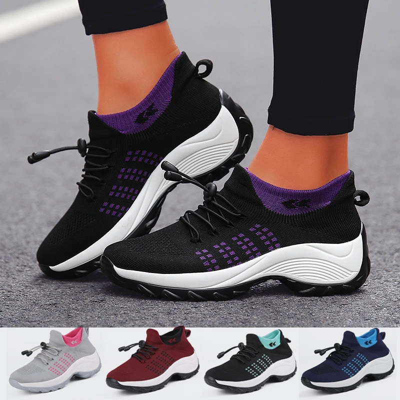 Tennis Shoes Women Breathable Air Mesh Laceup Sneakers Woman Autumn