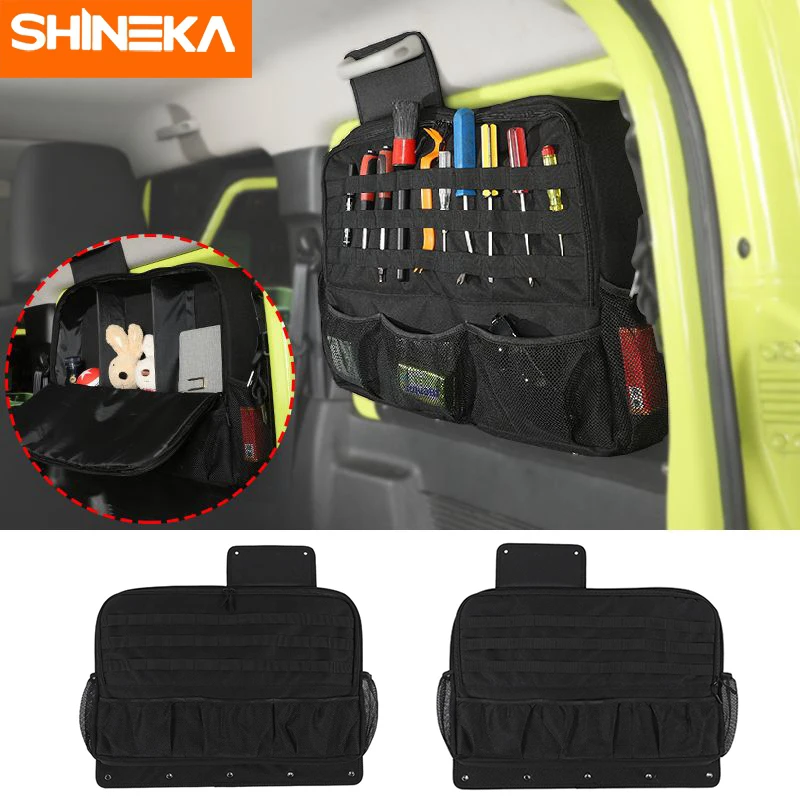 SHINEKA Stowing Tidying For Suzuki Jimny 2019+ Car Trunk Side Storage Bags Organizer Accessories For Suzuki Jimny 2019 2020 2021