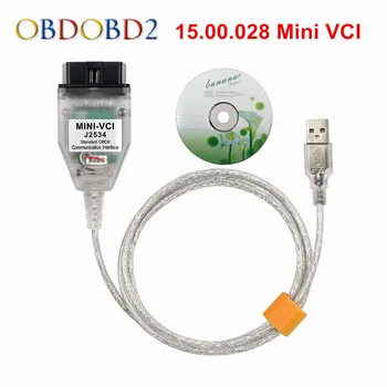 

Newest V15.00.028 Mini VCI For TIS Techstream Standard OBD2 Communication Interface MINI-VCI Car Diagnostic Cable And Connector
