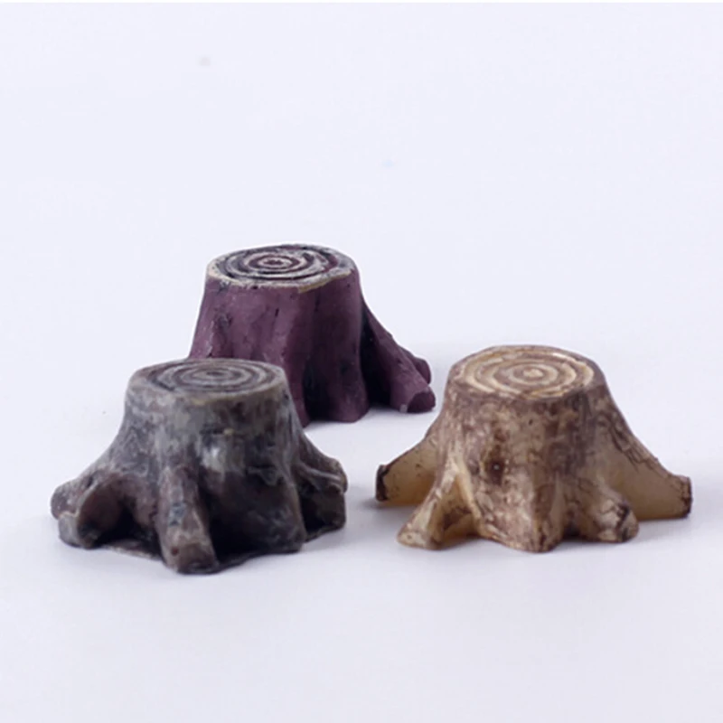 Garden Moss Terrariums Decoration Accessories 1/2pcs Artificial Mini Resin Tree Stump Craft Figurines Miniatures DIY Fairy | Дом и сад