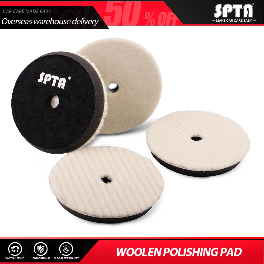 (Bulk Sale) SPTA 3Inch/5Inch/6Inch Polishing Wool Pad Buffer Pad