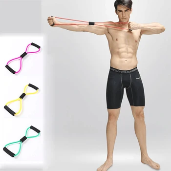 

2Pcs 8 Shape Resistance Band Fitness Muscle Workout Exercise Stretch Tube Yoga Elastic Expander Bands Gyms Portable Equipment