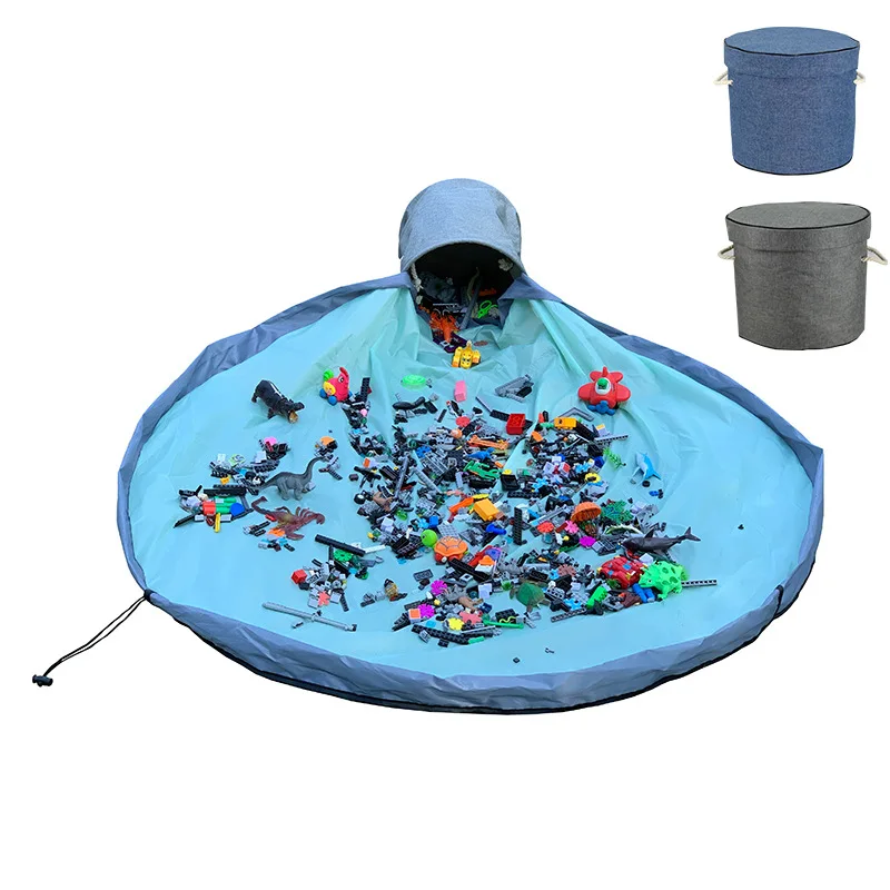 

Kids Play Toy Clean-up And Storage Bag Container Multifunctional Portable Toys Storage Bean Bag Waterproof Organizer Bucket Bags