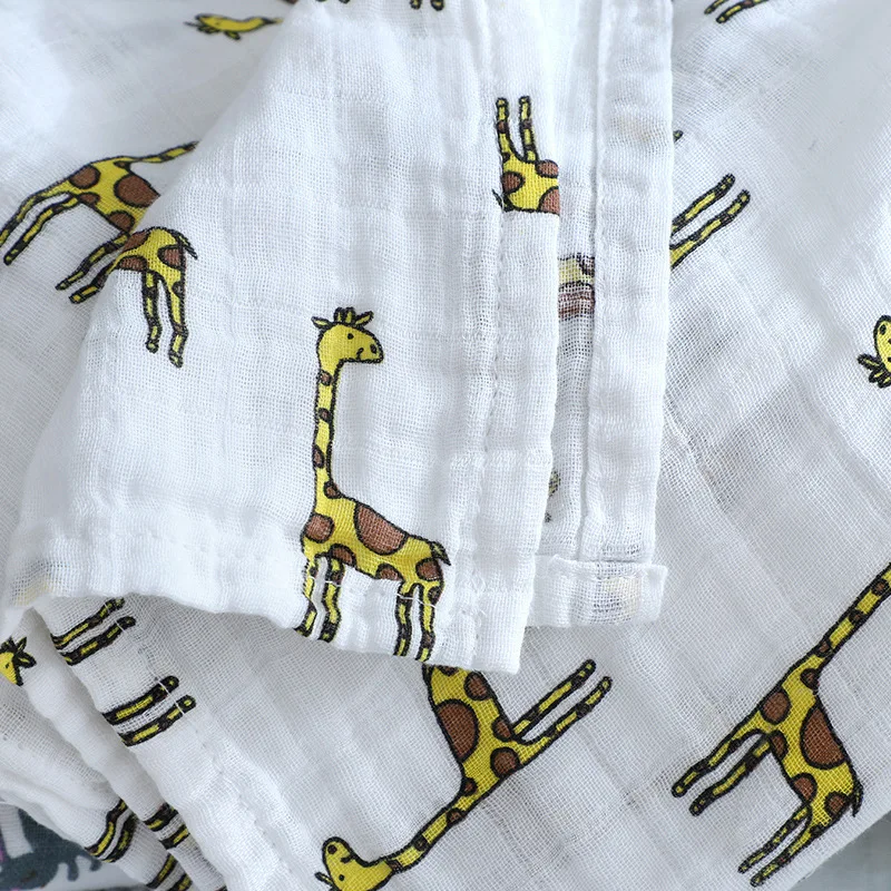 1pc Muslin 100% Cotton Newborn Swaddles Soft Baby Boy Girls Blankets Bath Gauze Infant Wrap Sleepsack Stroller Cover Play Mat 3