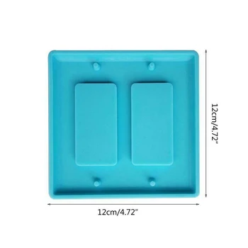 

DIY Crafts Making Crystal Epoxy Resin Mold Switch Socket Panel Silicone Mould Reusable A66