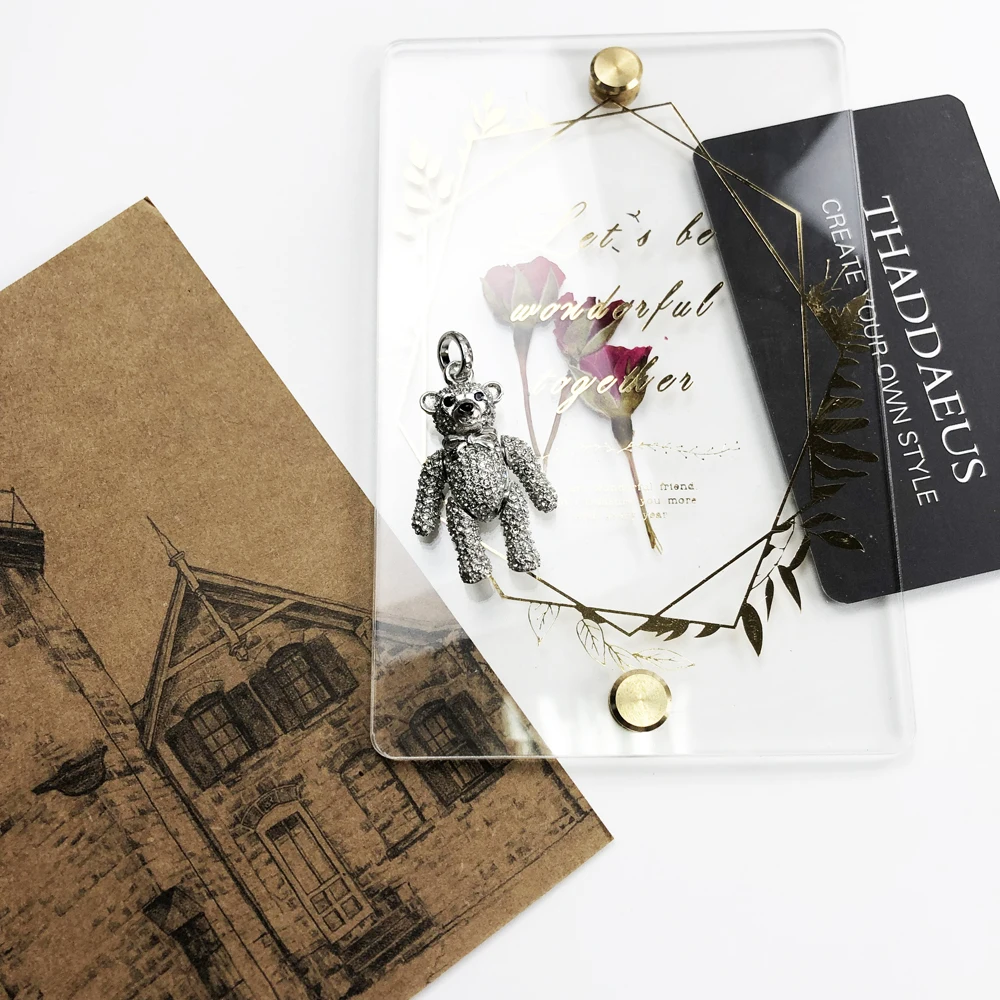 Подвеска в виде медведя Тедди Весенняя Новинка 2020 модные ювелирные изделия из