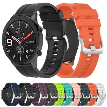 

22mm Silicone WatchBand For Huawei Watch GT Galaxy Active2 44mm Strap Silicone Bands Sports For Amazift Pace Watch Wrist Straps