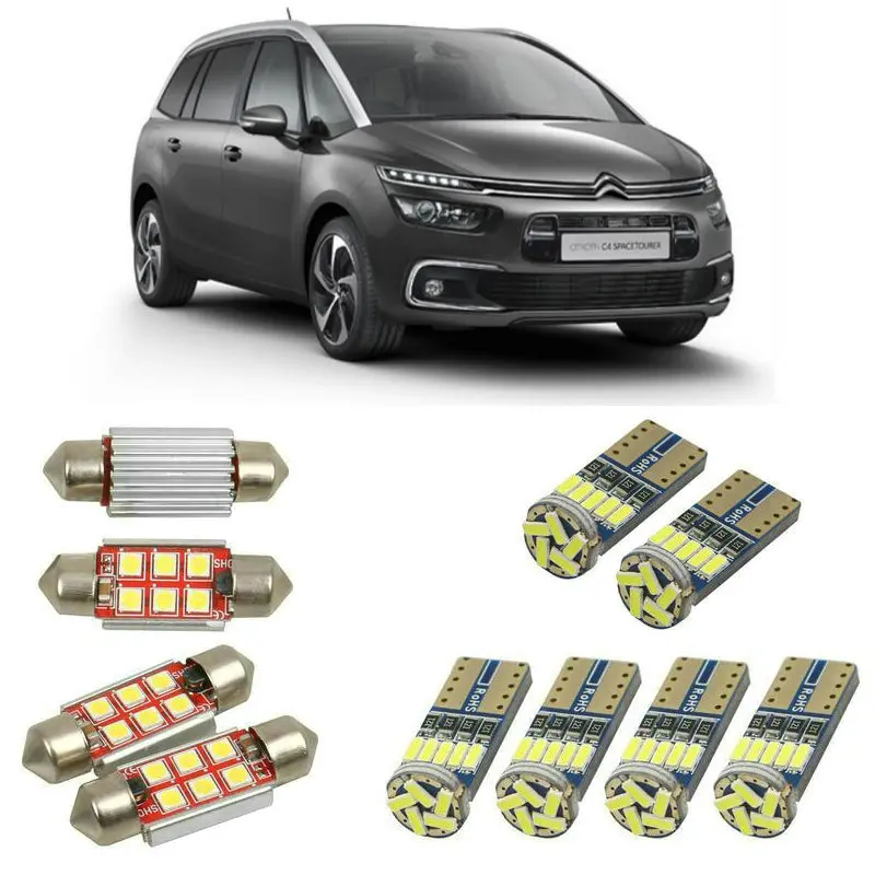 Внутренние светодиодные Автомобильные фары для citroen grand c4 space tourer 3a 3e купольные
