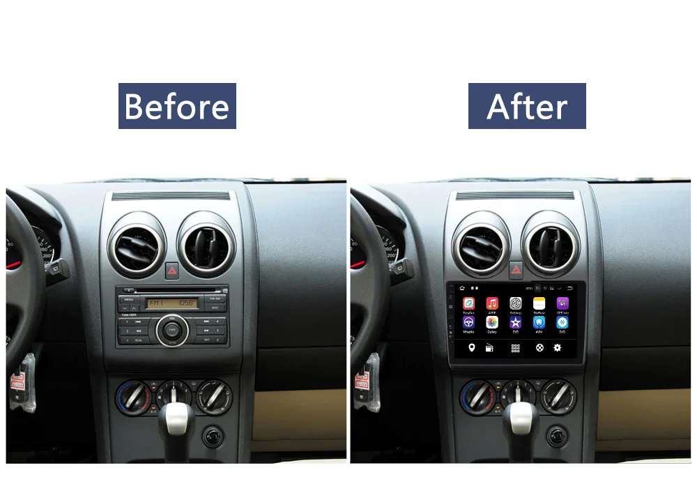 4 Гб+ 64 ГБ Android 9,0 ips " Авто Радио автомобильный dvd gps плеер для Nissan Qashqai 1 2006-2013 головное устройство 1 din Автомобильный мультимедийный стерео
