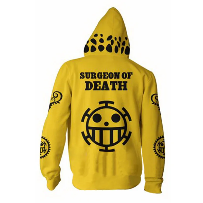 3d Digital Printing ONE PIECE Trafalgar Law Costume Hoodie Cosplay Sweatshirts Clothing Costumes