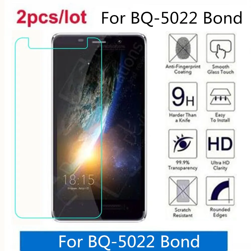 Закаленное стекло для BQ 5022 Bond 2.5D Premium Защитная пленка экрана Bond|Защитные стёкла и