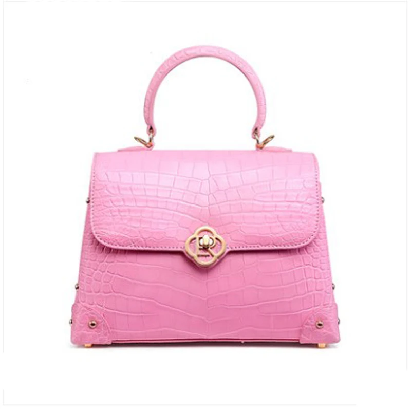 

ouluoer Crocodile belly imported from Thailand one shoulder women flap Small luxury wind light messenger bag women flap