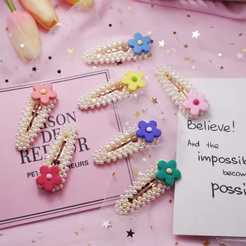 

New Women Girls Elegant Pearls Hair Clips Sweet Headwear Hair Ornament Hairpins Barrettes Headband Hair Accessories Ins Korean w