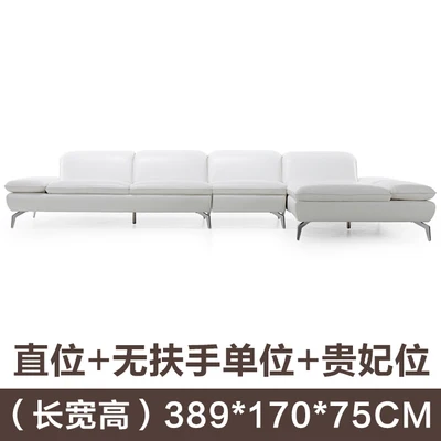 cow genuine leather sofa sectional living room sofa corner home furniture couch L shape functional backrest and armrest modern