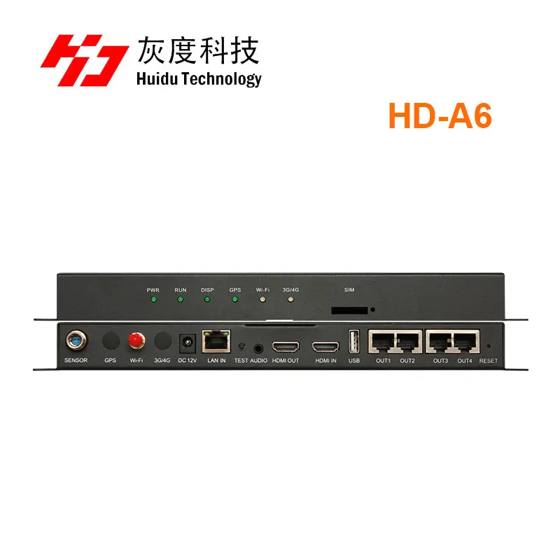 

Huidu HD-A6 with 3G moduel Asynch & Synch Player Box 4 in 1 controller for full color display for wedding site led screen