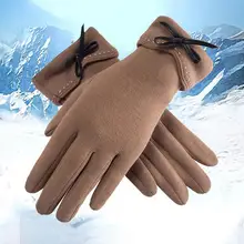 

Knitted Gloves Useful Solid Color Compact Screen Touch Fingertip Women Gloves for Outdoor Winter Gloves Cycling Gloves
