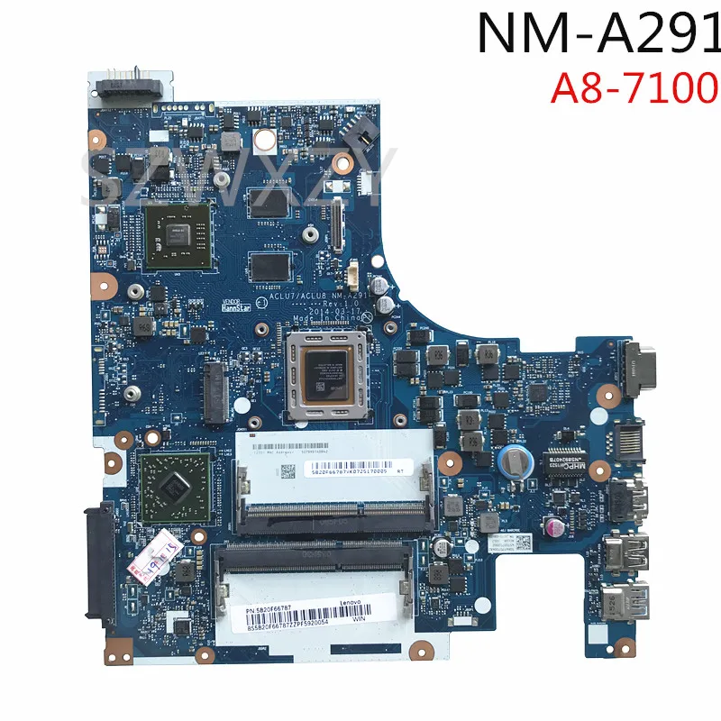 SZWXZY для Lenovo Z50-75 G50-75 материнская плата A8-7100 CPU 5B20F66787 NM-A291 Rev 1 0 | Компьютеры и офис