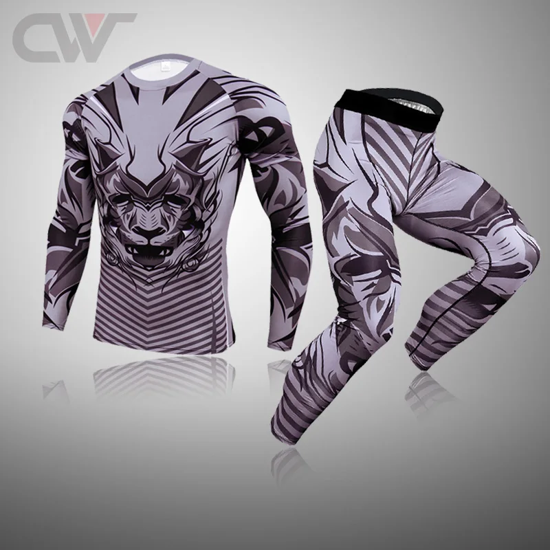 Winter Thermal Underwear Men Underwear Sets 3D Spartan Compression Ski Sweat Quick Drying Men Thermal Clothing thermal underwear set