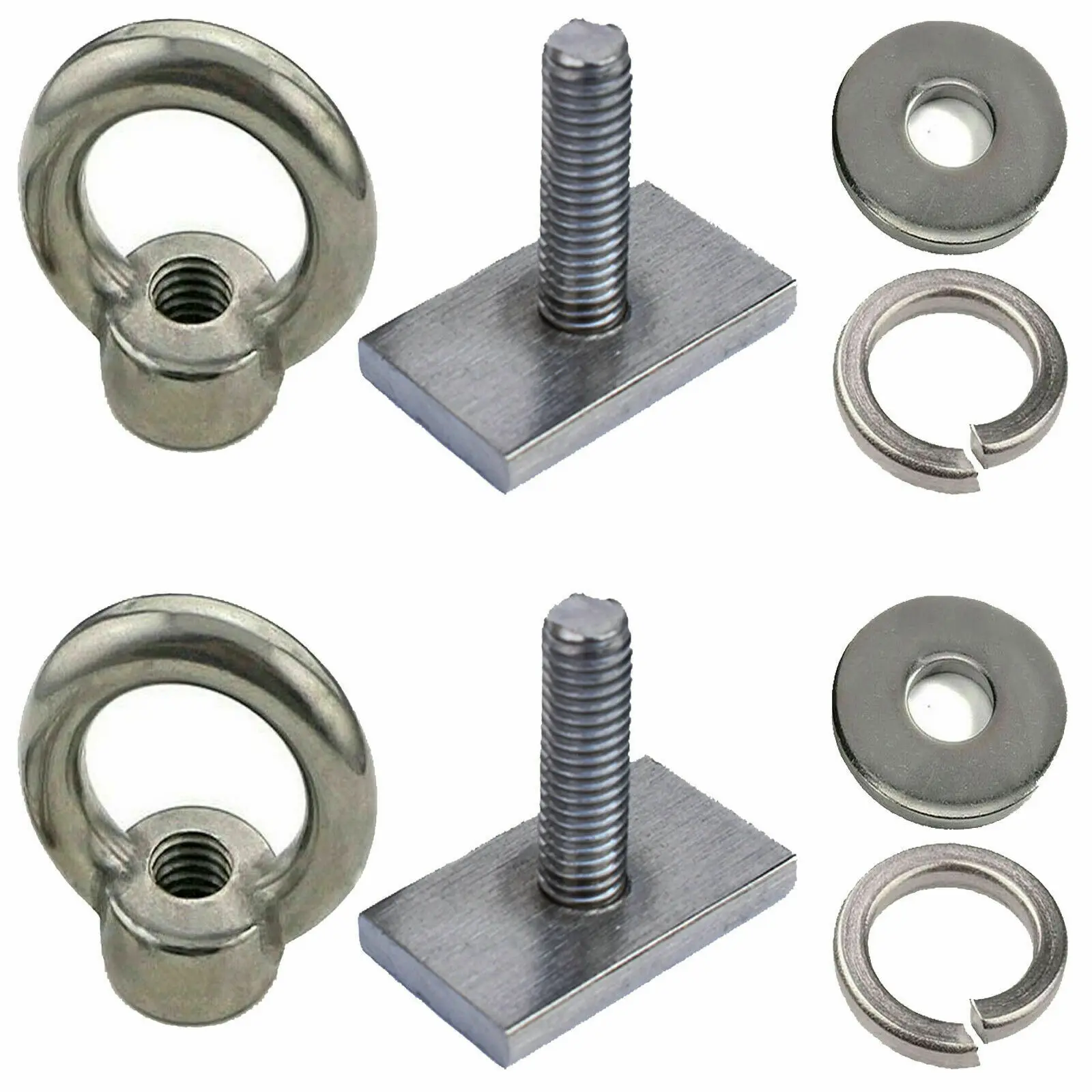 2X Heavy Duty Stainless Steel Eye Nuts M8 Thread Machinery Shoulder Lifting Eyebolt | Инструменты