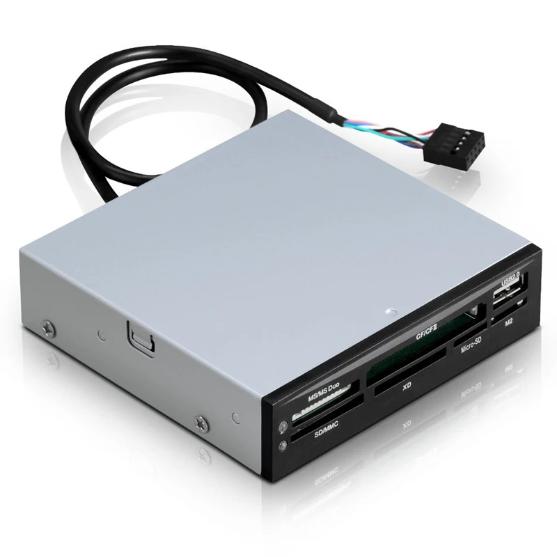USB 2,0 кард-ридер концентратор 3,5 Передняя панель TF Flash MiniSD слот карты Micro SD MMC MS CF XD CF высокоскоростной кард-ридер флоппи-бокс