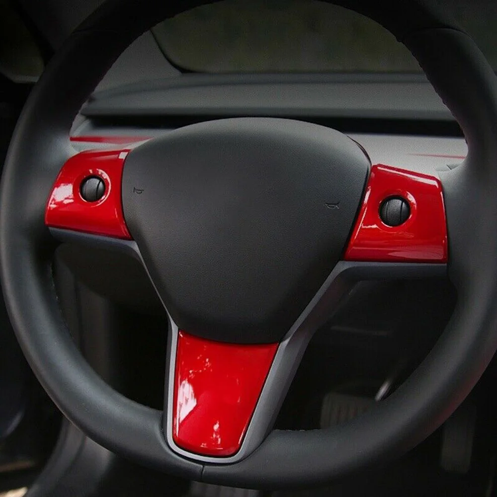 Rhinestone Diamond Steering Wheel Decoration Decal Sticker For Tesla Model S X