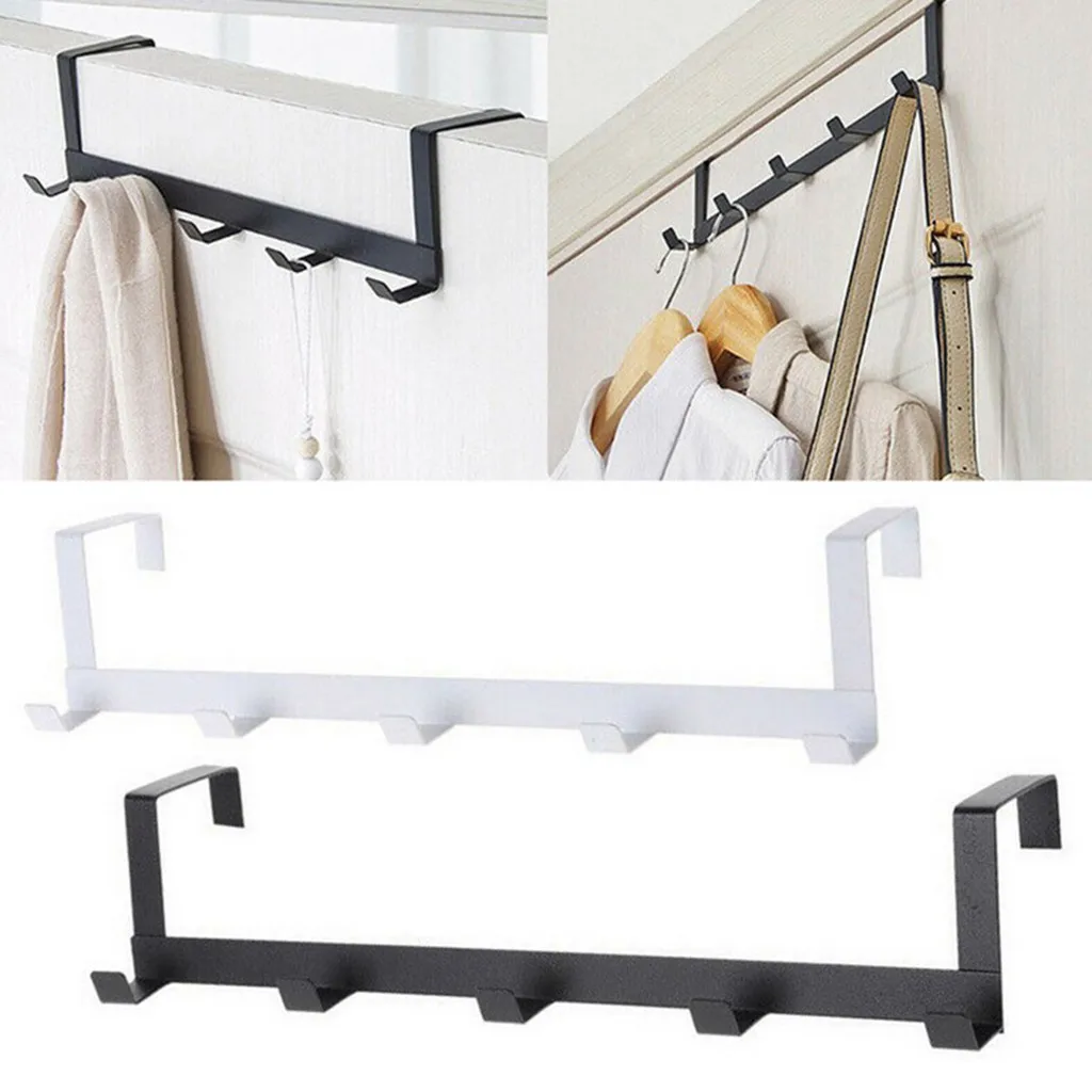 

5 Hooks Bathroom Hanging Rack 26CM Stainless Steel Kitchen Storage Organizer Hanger Hooks 10kg Bearing Home Organization P5
