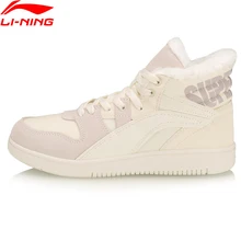 Li-Ning/Женская обувь SUPERWAVE; зимняя Классическая обувь для образа жизни; Флисовая теплая кожаная спортивная обувь с подкладкой; кроссовки; AGCP304 SOND19