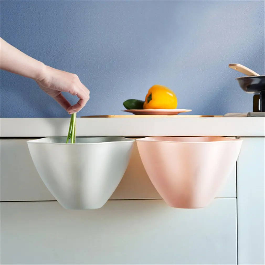 Kitchen Cupboard Back Garbage Bin Cabinet Door Garbage Bag Trash Storage Hanging Rubbish Bag Storage Trash Rack