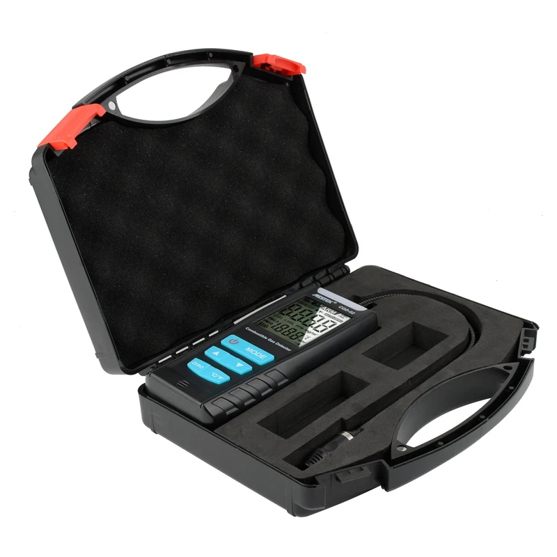 LCD Gas Analyzer Meter Automotive Combustible Gas Sensor Detector Air Quality Monitor Gas Leak Detector with Sound Shock Alarm