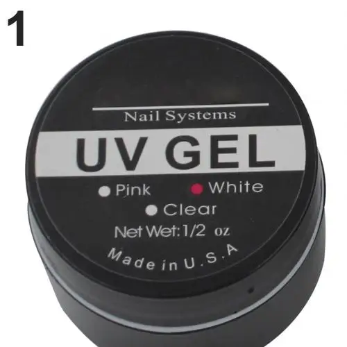 1 Bottle Transparent UV Nail Gel Poly Gel Manicure Tool UV Builder Extension Gel Nail Art Varnish - Цвет: Белый