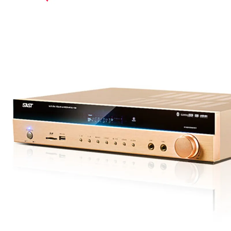 SU-190 усилитель мощности 5,1 канал 650 Вт Высокая мощность караоке hifi Bluetooth USB/SD без потерь аудио декодирование ktv усилитель
