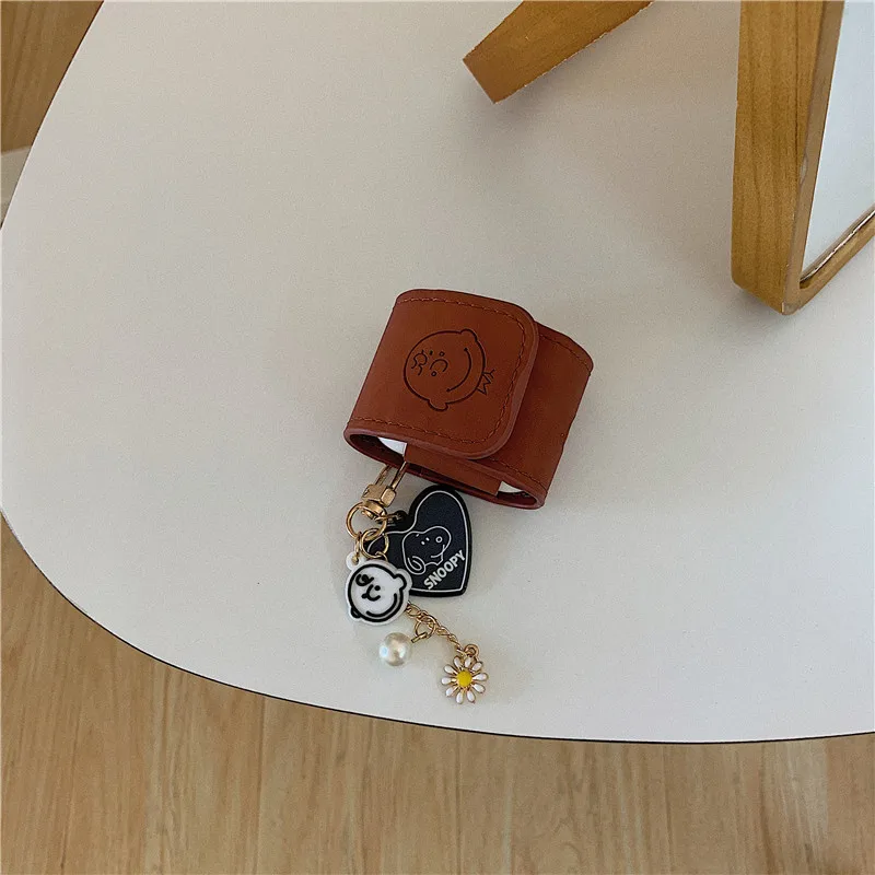Для Apple AirPods 2 Чехол для наушников красивая кожаная маленькая сумка