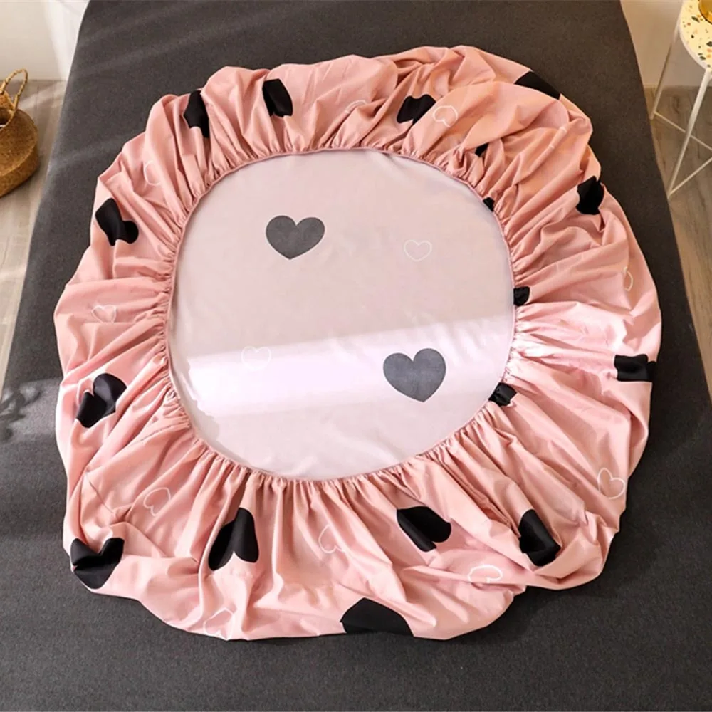 Printing Fitted Bed Sheets For Home Bed Dustproof Protective Case Single Double Queen King Bed Mattress Cover 1pcs Bedding 5