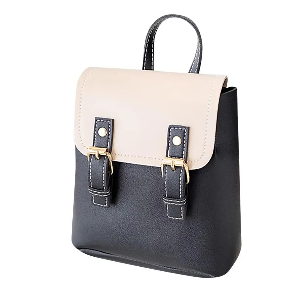  2019 Mini Backpack Women Korean Style PU Leather Shoulder Bag For Teenage Girls Multi-Function Smal - 4000306673956