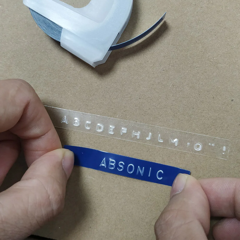 Absonic 2PK 9 мм 3D для тиснения ленты этикеток из ПВХ совместимый с Dymo 1610 1880 12965 ручные