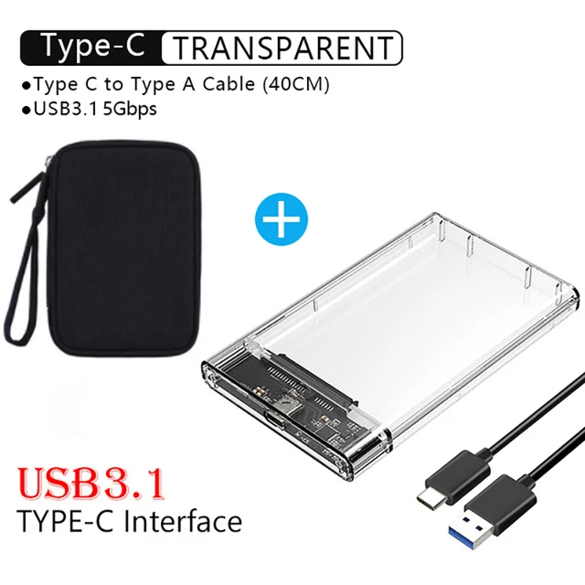 external hdd enclosure UTHAI G25 USB3.0/Type-C HDD Enclosure of 2.5" Hard Disk Case SSD SATA3 to USB 3.0/2.0 Box USB C HDD Case Gen2 6GBp/s SSD internal hard disk case HDD Box Enclosures