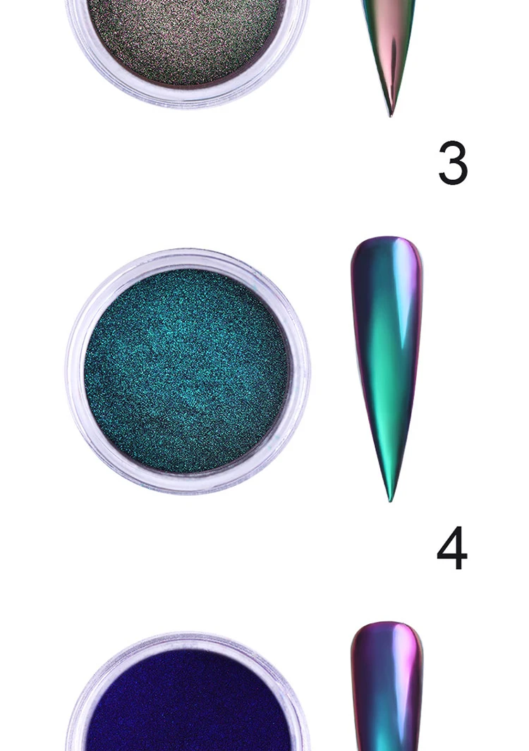 0,2 г/кор. зеркало-Хамелеон Блестки для ногтей Пудра красочные Auroras набор для дизайна ногтей хром пигмент украшения 8 цветов
