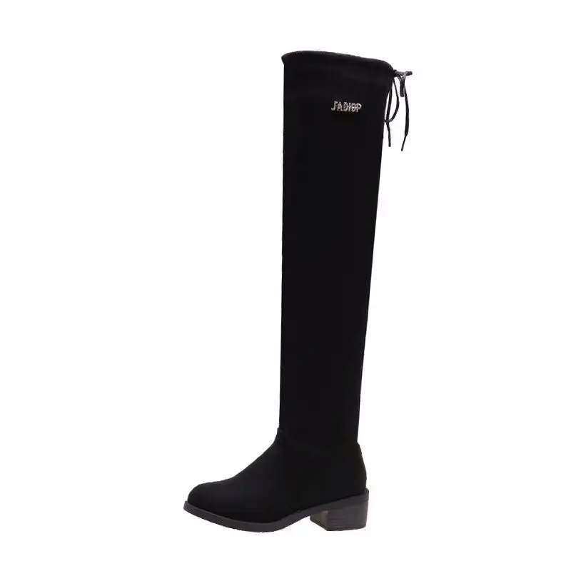 

In 2020, Chinese brand's new women's boots with warm middle heel and high barrel brand, high-quality women shoes, free delivery