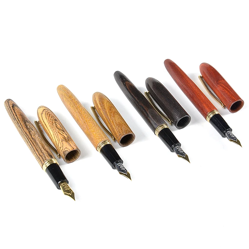 MAJOHN 수제 천연 나무 이리듐 미세 만년필, 쓰기 펜, 학교 사무용품, 문구, 0.6mm M6, 신제품