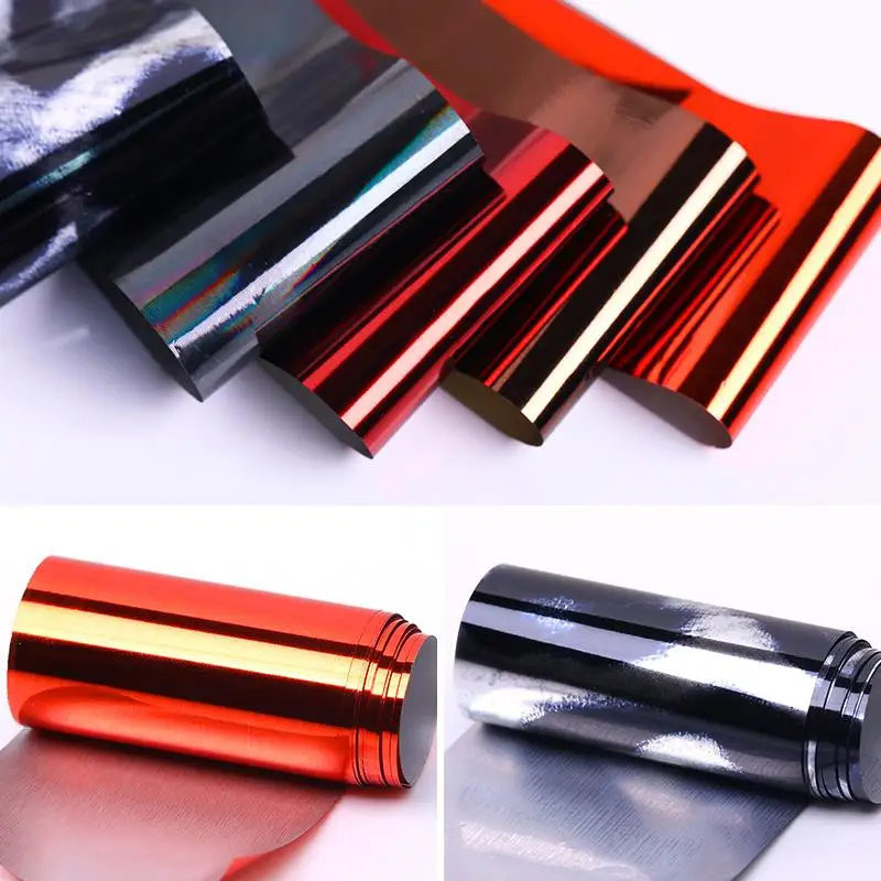 1 Roll Rose Gold Nail Foils Sparkly Sky Glitter Nail Art Transfer Stickers Paper Slider DIY Decoration