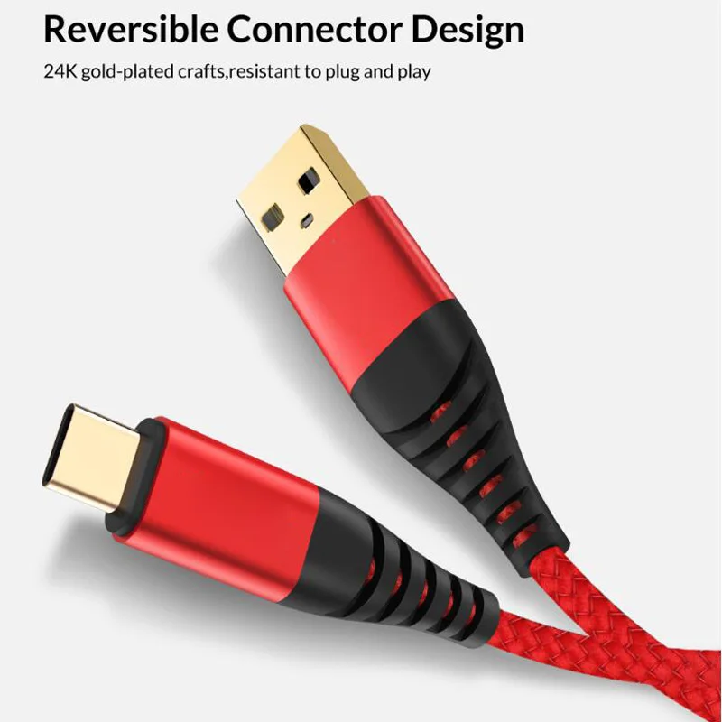 Кабель для передачи данных 3A Quick Charge 3,0 usb type C кабель для Xiaom Redmi Note 7 кабель для быстрой зарядки type-C для samsung S9 S10 Plus USB C