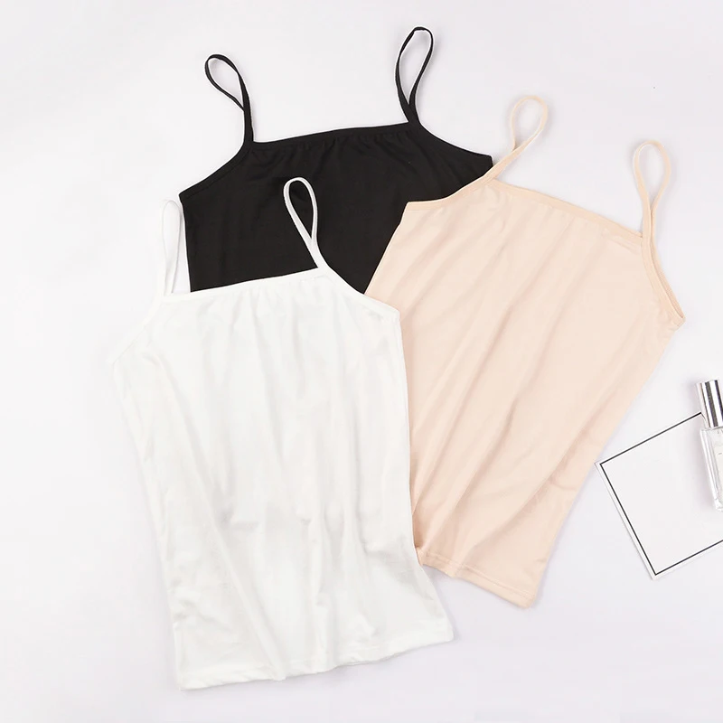 Description Picture 2 of itemTop Female Camisoles Women Camisoles Summer Girl Sexy Strap Cotton Sleeveless Thin Camisole Vest All-match Lingerie T-shirt